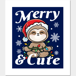 Christmas Sloth Merry & Cute Posters and Art